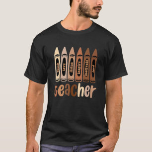 Black Teacher Magic Teach Love Listen Inspire Moti T-Shirt