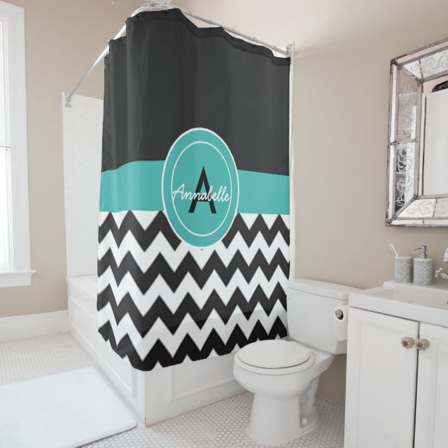 Black Teal Chevron (In Situ)