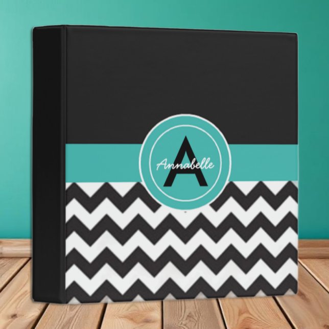 Black Teal Chevron Binder (Creator Uploaded)