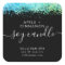 Black Teal Glitter Soy Candle Label
