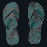Black Teal Rose Gothic Elegant Wedding Flip Flops<br><div class="desc">Elegant teal & black rose wedding invitation belly bands are lovely with a dark gothic wedding look.  Perfect for your bridal stationary with this beautiful design!</div>