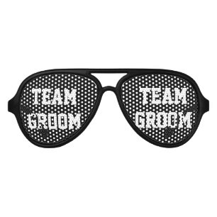 Black team groom bachelor party shades