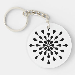 Black teardrops keychain