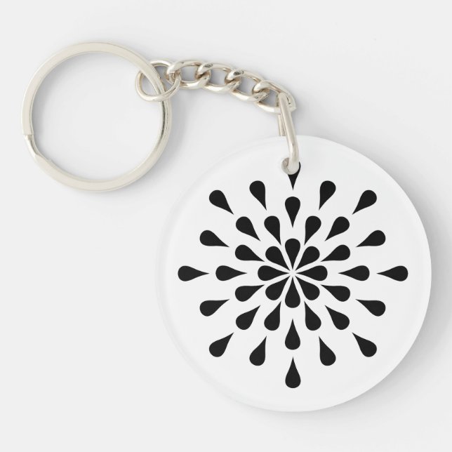Black teardrops keychain (Front)