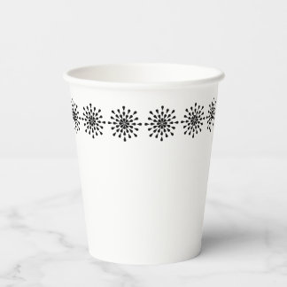 Black teardrops paper cups