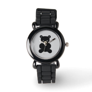 Black Teddy Bear Watch