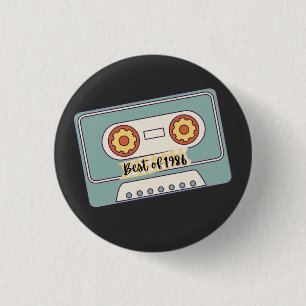 black templete T-Shirt 1 Inch Round Button