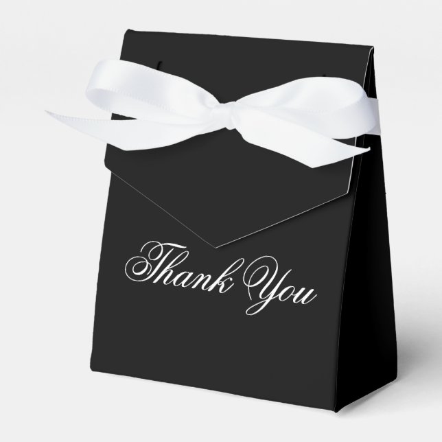 Black Tent Wedding Favour Favor Box (Front Side)