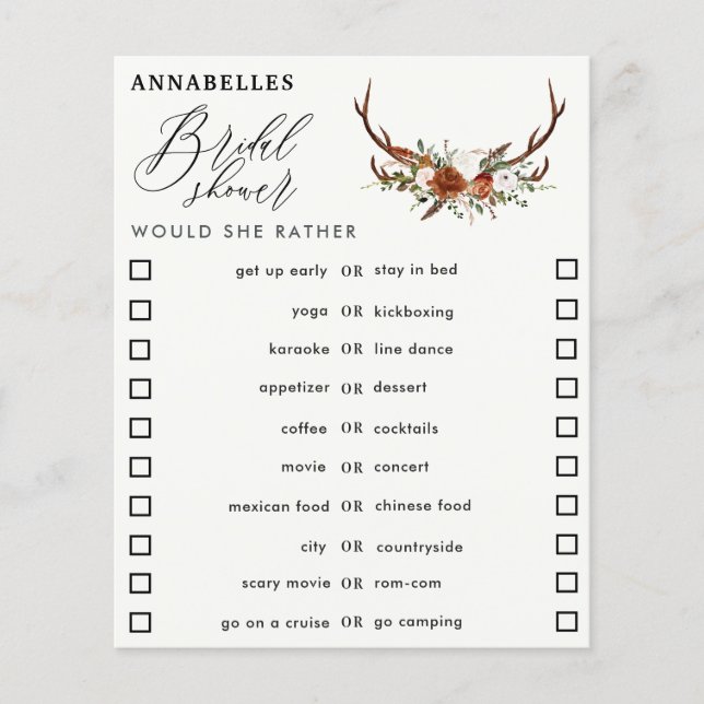 Black terracotta floral rust would she rather game (Front)