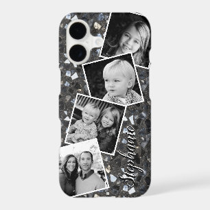 Black Terrazzo Photo Collage Personalized