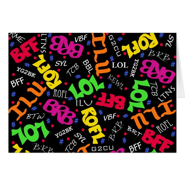 Black Text Art Symbols Abbreviations (Front Horizontal)