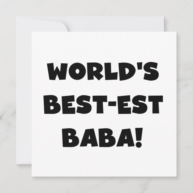 Black Text Best-est Baba T-shirts and Gifts (Front)
