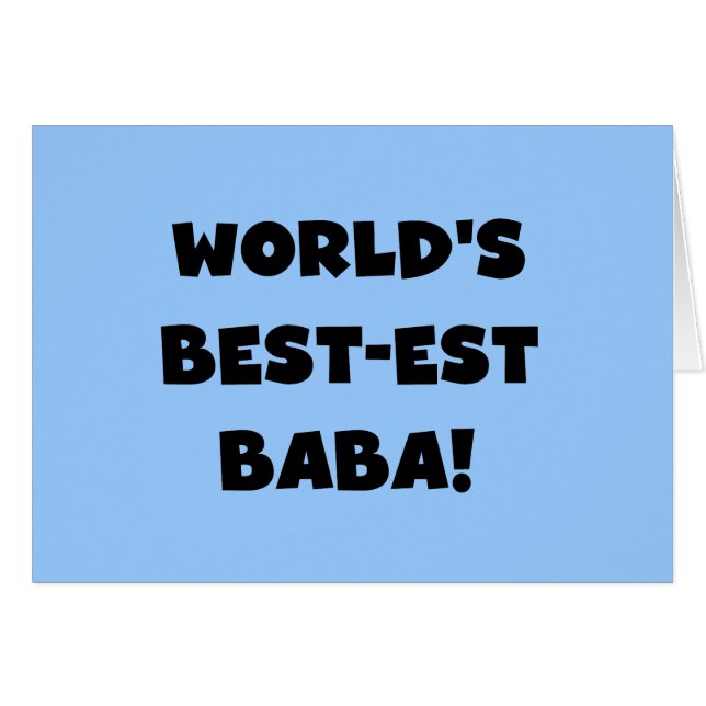 Black Text Best-est Baba T-shirts and Gifts (Front Horizontal)