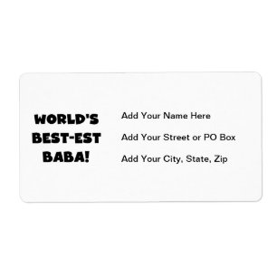 Black Text Best-est Baba T-shirts and Gifts