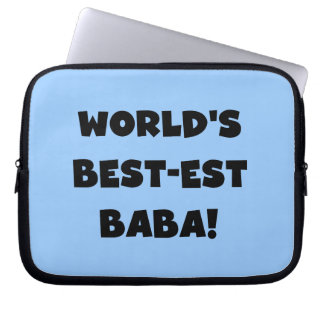 Black Text Best-est Baba T-shirts and Gifts Laptop Sleeve