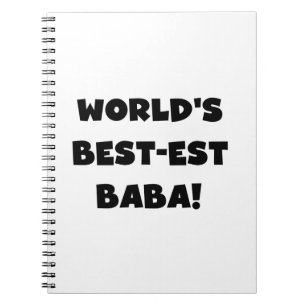 Black Text Best-est Baba T-shirts and Gifts Notebook