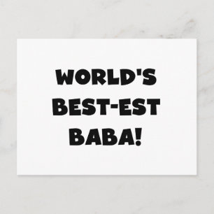 Black Text Best-est Baba T-shirts and Gifts Postcard