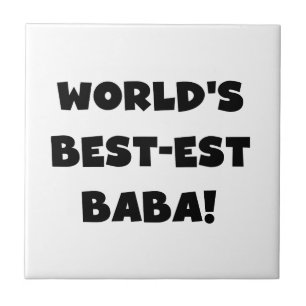Black Text Best-est Baba T-shirts and Gifts Tile