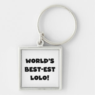 Black Text Best-est Lolo T-shirts and Gifts Keychain