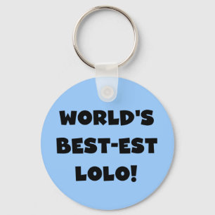 Black Text Best-est Lolo T-shirts and Gifts Keychain