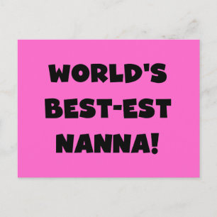 Black Text Best-est Nanna T-shirts and Gifts Postcard