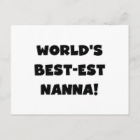 Black Text Best-est Nanna T-shirts and Gifts
