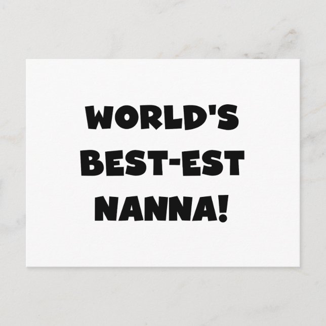 Black Text Best-est Nanna T-shirts and Gifts Postcard (Front)