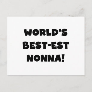Black Text Best-est Nonna T-shirts and Gifts Postcard