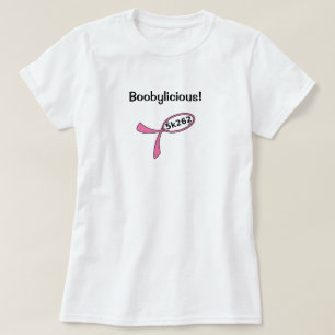 Black text: Boobylicious! T-Shirt