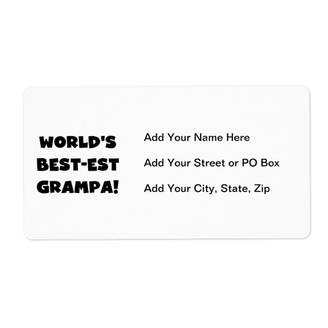 Black Text Les meilleurs t-shirts Grampa du monde (Devant)