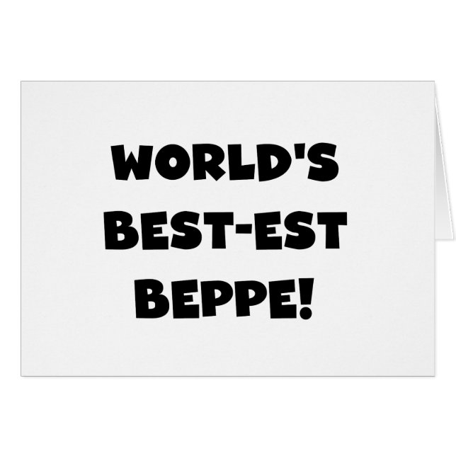 Black Text Meilleurs T-shirts et cadeaux de Beppe (Devant horizontal)