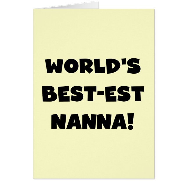 Black Text Meilleurs T-shirts et cadeaux Nanna (Devant)