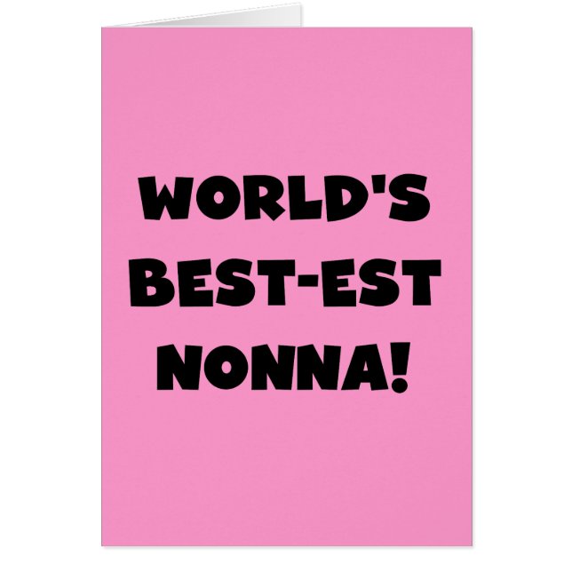 Black Text Meilleurs T-shirts et cadeaux Nonna (Devant)