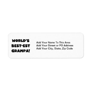 Black Text World's Best-est Grampa T-shirts Gifts