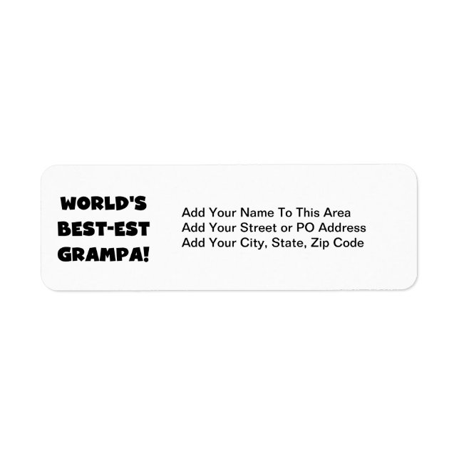 Black Text World's Best-est Grampa T-shirts Gifts (Front)