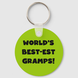 Black Text World's Best-est Gramps Gifts Keychain