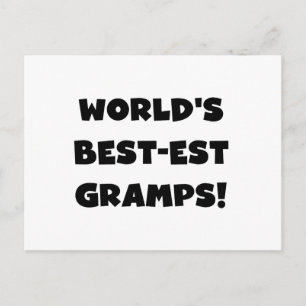 Black Text World's Best-est Gramps Gifts Postcard