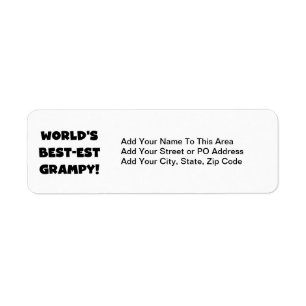 Black Text World's Best-est Grampy Gifts