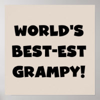 Black Text World's Best-est Grampy Gifts