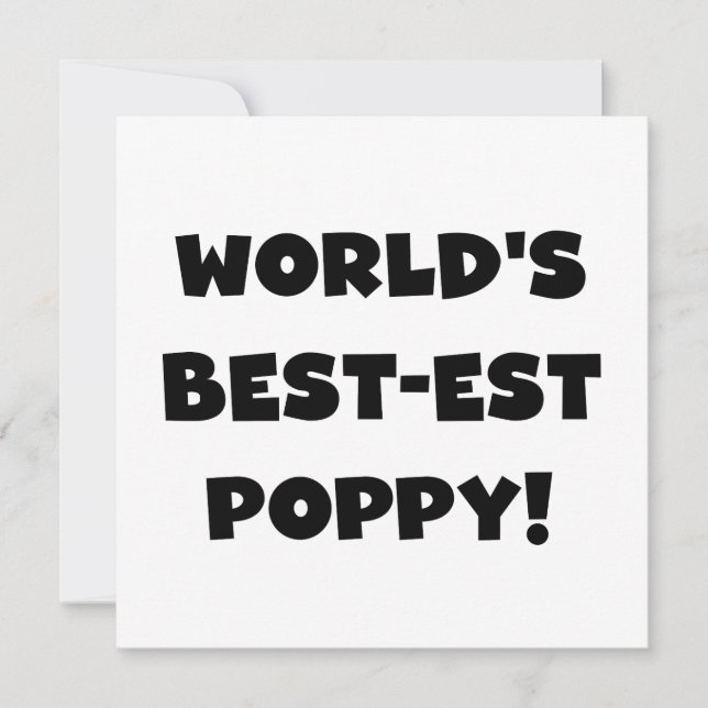 Black Text World's Best-est Poppy Gifts (Front)