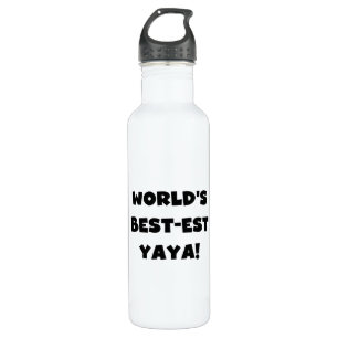 Black Text World's Best-est Yaya 710 Ml Water Bottle