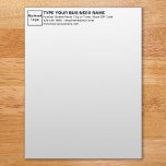 Black Texts Heading of Business Letterhead<br><div class="desc">Letterhead that you can customize its heading to advertise your business or to promote your brand name to customers or clients. An office supply that you can use to build brand name awareness. Font colour is black. To customize the heading of this letterhead, upload your business logo, type your business...</div>