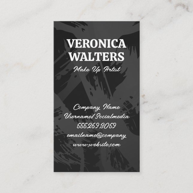 Black Texture Background Loyalty Card (Front)