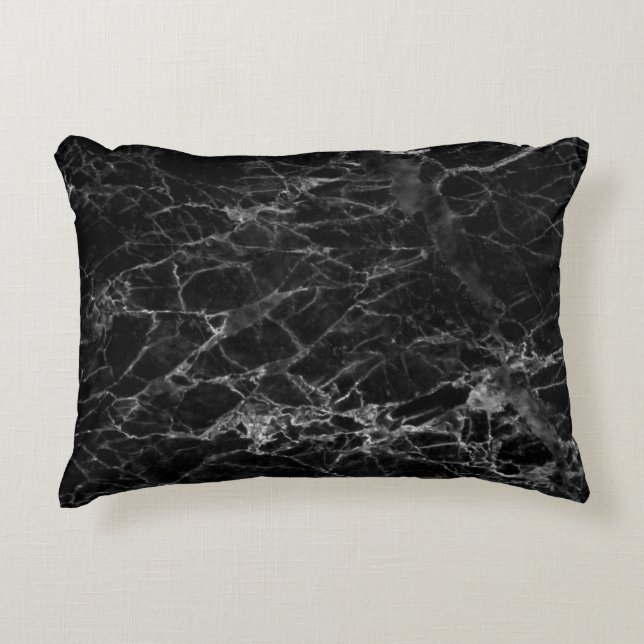 Black texture background stone accent pillow (Front)