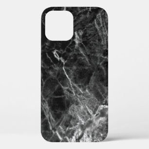 Black texture background stone iPhone 12 case
