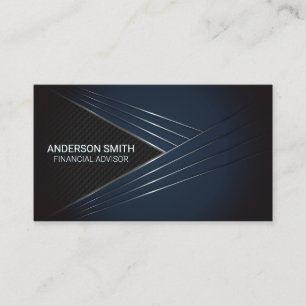 Black Texture   Blue Metallic Lines Background Business Card