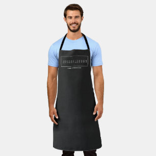 Black Texture Minimalist Bold Modern stars Apron