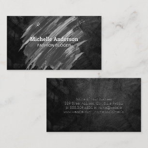 Black Texture   Paint Brushed Business Card
