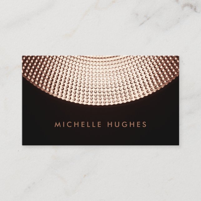 Black Textured Modern Interior Decorator Style Business Card (Front)