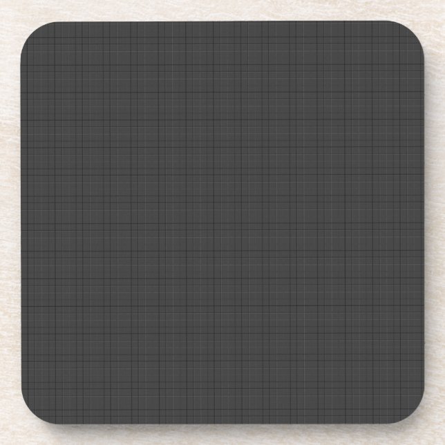 Black Textured Squares Coaster (Front)